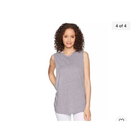 Free People No Sweat Tank Asphalt Grey XS NWT Criss-Cross Back - Picture 13 of 16